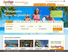 Tablet Screenshot of byebye.de